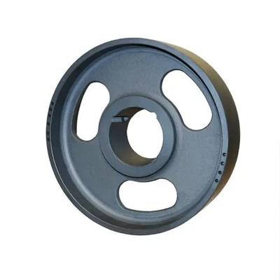 China Aluminum Plastic X Bush 8 Inch Transmission Taper Lock 4 Inch Slot Pulley For Flat Belts Belt Drive Pulley 12mm Flat Hole for sale