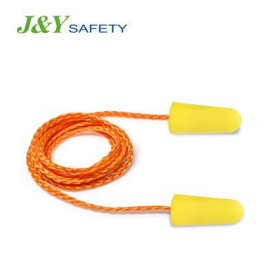 China Noise Reduction For All Noise Locations Noise Canceling Metal Detectable Earplugs PU Foam Ear Plugs With Cord for sale