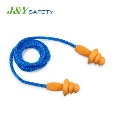 China Wholesale Reusable Ear Plugs Ear Plugs TPR Ear Plug Ear Plug With Lanyard for sale