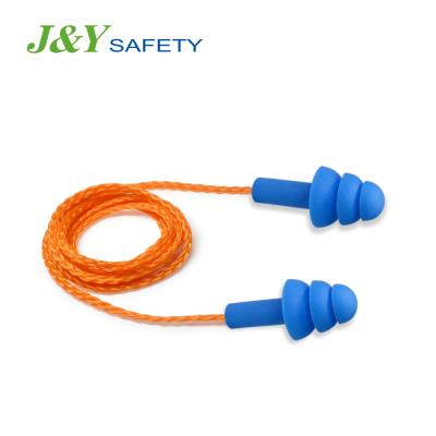 China Earmuff Reusable Sound Insulation Cord Reusable TPR Ear Plugs Ear Plugs For Noise Working for sale