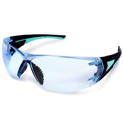 China High End Stylish Protective Light Blue Anti Fog Anti UV Eye Safety Glasses for sale