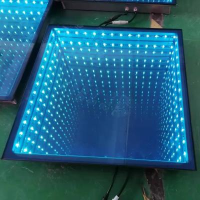 China Theme Park Stage Lighting Disco Light 50*50cm Laminate 3D Mirror Led Dance Floor for sale