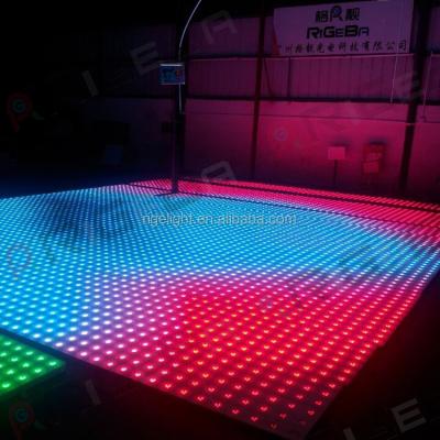 China Super Slim 60x60cm Hotel Led Digital Flash Video Dance Floor For Events Party for sale