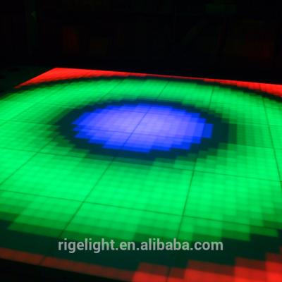 China Iron Cabinet Professional 1m*1m Acrylic Portable Led Digital Dance Floor For Stage Wedding Party for sale