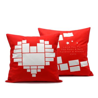 China Wholesale Non-Toxic Sofa Couch Pillow Cases Factory Custom Printing Cushion Cover Fancy Red Black Pillow Case for sale