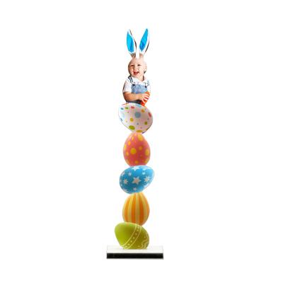 China Customized& Classic& Wholesale Easter Bunny Ornament Home Fashion Design Sublimation Decor Wooden Party Bunny Decoration Ornaments for sale