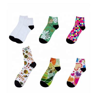 China Factory Wholesale Disposable Personality Custom OEM Logo Sublimation Blank Ankle Socks for sale