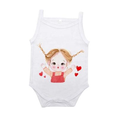 China 2022 New Arrival Summer Baby Modal Romper 0-24 Months Infant Sleeveless Sublimated Jumpsuit Onesie for sale