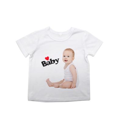 China Cotton+polyester Sublimation Kids T-shirt Blank Kids Round Neck Shirts With Short Sleeves Toddler Custom T-shirt for sale