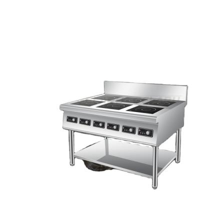 China Hotel 220V-50Hz 2.2kW Commercial Stainless Steel 6 Baskets Induction Cooker for sale