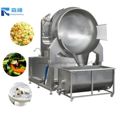 China Industrial Automatic Snack Plant Large Capacity Gas Cooking Pot Plant for sale