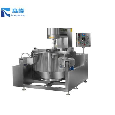 China Semi-automatic Snack Factory Kettle Lined Cooker For Cheese Sauce for sale