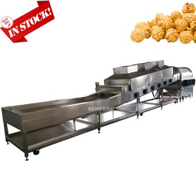 China Snack Factory Industrial Automatic Caramel Gourmet Popcorn Production Line For Sale for sale