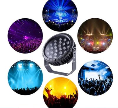 China landscape RGBW led flood light DC24V 18w round shape RGBW dmx led flood light CE rohs listed for sale