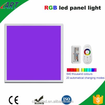 China 36w Square Aluminum Color Changing Led Panel Light Drop Ceiling Lights 2x2 5 Years Warranty RGB LED for sale