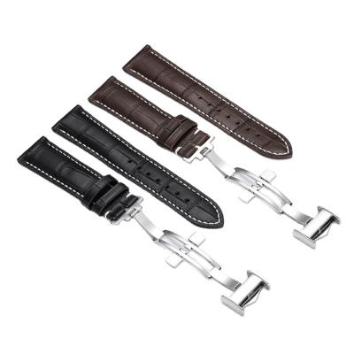 China Low MOQ Amazon Hot Selling For Breitling Band Breast Support Genuine Leather Watch Band Strap For Samsung Watch 3 4 Huawei Watch for sale