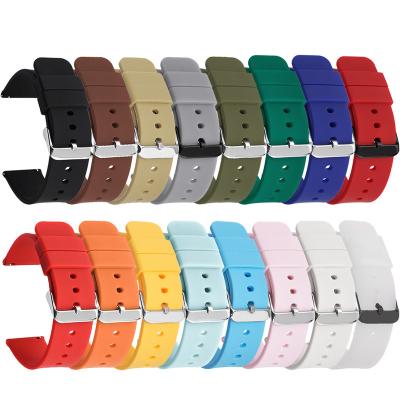 China Rubber Silicone Smart Watches band for Galaxy watch active2 smartwatch watch4 sport watch strap huawei GT2 pro Magic gs proes strap for sale