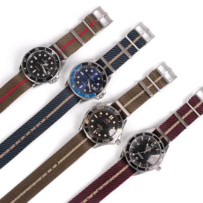 China Woven NYLON Strap NATO Strap Nylon Jacquard Strap 20mm Nylon Watch Strap 22mm for sale