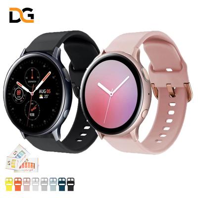 China 20mm 22mm Flexible Watch Silicone Strap For Galaxy Watch 4 Bands Silicone for sale