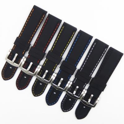 China Aliexpress Classic Hot Sale 18/20/22/24mm Watch Strap Silicone Black Quick Watch Strap for sale