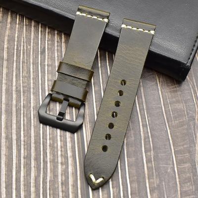 China Flexible Striped Watch Band Strap Leather Watch Strap 20mm 22mm Smart for sale