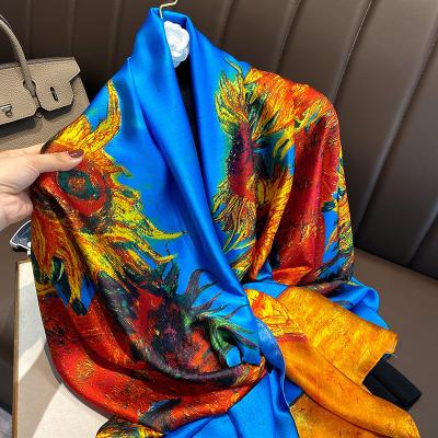 China Spring Scarf Beach Hijab Shawls And Wraps Women Silk Scarf Brand New Luxury/Elegant Summer Women's Shawls And Wraps for sale