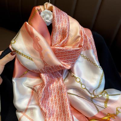 China Autumn Scarves Women Summer Sunscreen Bandana Pareo Soft Scarf Women Shawl Ladies Wrap Luxury/Elegant Female Silk Beach Scarf for sale