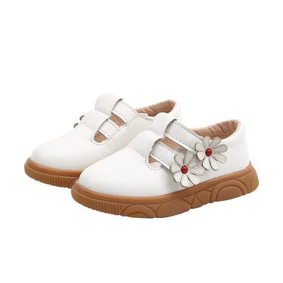 China Girls Round Flowers Party Shoes for Baby Princess Shoes for Kids Children White Elegant Flats Shoes for sale