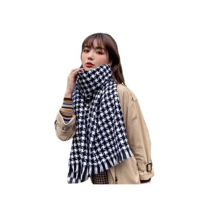 China Cheap Scarf or Shawl Women Winter Plaid Shawl Scarsfs Thickened Long Tassels Designs Winter Scarves For Women for sale