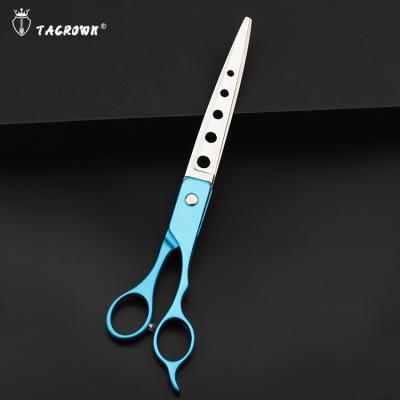 China TACROWN Professional Stocked Grooming Scissors Pet Cutting Scissors High Quality Dog Hair Scissors for sale