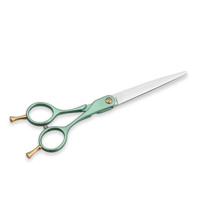 China Stocked Straight Set Of 2020 New Aluminum Alloy Handle Pet Grooming Scissors Dog Hair Scissors for sale