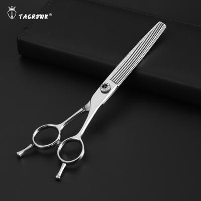 China Professional Production Stocked Pet Grooming Scissors Straight Handle Thinning Scissors for sale