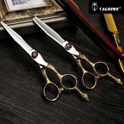 China Professional Scissors Barber Scissors Tacrown Barber Set of Straight Scissors for sale