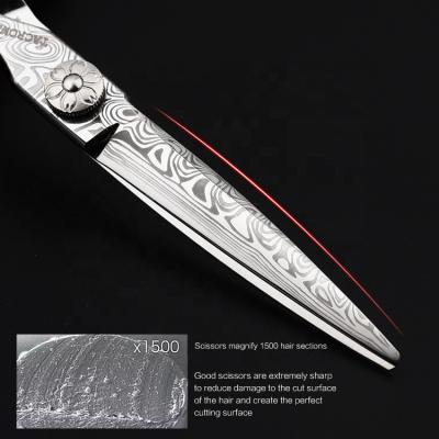 China Hot Sale 6.0 Inch Style SUS440C Damascus Right Handed Professional Scissors TACROWN Hair Cutting Scissors for sale