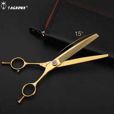 China Gold Stocked Pet Grooming Thinning Scissors And Dog Hair Scissors for sale