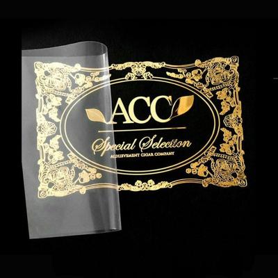 China Custom Gold Adhesive Bottle Brand Logo Metallic Transfer Stickers UV Perfume Stickers 3D Embossed Labels for sale