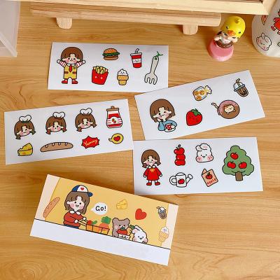 China 2022 Self Adhesive Factory Supply Die Cut Stickers Custom Design Figure Waterproof PVC Vinyl Little Girl Transparent Kiss Cut Sticker Sheet for sale