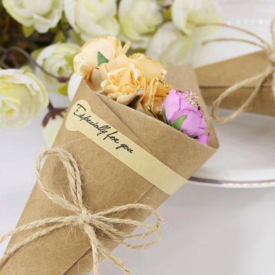 China Barcode Valentine's Day Flowers Take Out Food Specially For You Floral Bouquet Kraft Coated PVC Waterproof Stickers Paper Labels for sale