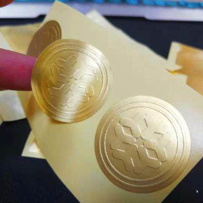 China Factory Price Glossy Matt Gold Silver Embossed Label Stickers Gift Box Bag Package Seal Envelope Strong Adhesive Paper Stickers For Sale for sale