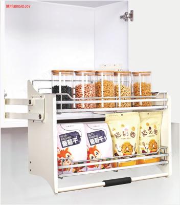 China Adjustment Load-Gating Creatives Hidden In Buffet Lift Lower Shelf Basket With Soft-Stop for sale