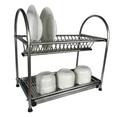 China It inludes 2 Tiers Commercial Plate Net Hot Selling Stainless Steel Dish Racks Cup and Dish Drying Rack for sale