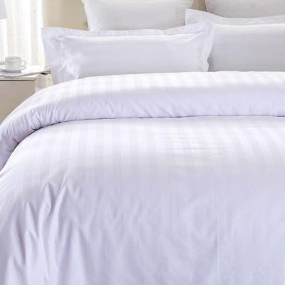 China 60S*40S 300T 100% Cotton 3cm Stripe Hotel Bedding Set Single Duvet Cover Set For Hotel And Home Used for sale