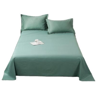 China Supplier Simple Solid Color Hotel Professional Single Home Used Flat Sheet Fitted Sheet With Good Price for sale