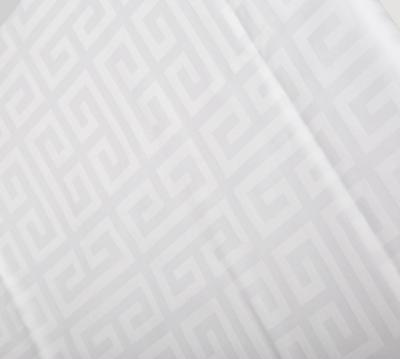 China Shrink-Resistant 300T Jacquard Best-Selling White Hotel Bedding Fabric for sale