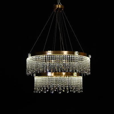 China QianYu Modern Nordic High Quality Crystal Chandelier Lighting Design Smart Remote Control Sense Crystal Lighting Fixture for sale