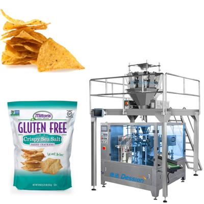 China Easy Operation in Stock Full Automatic Chips Premade Pouch Packing Machine Plantain Chips Corn Chips Doypack Packaging Machine for sale