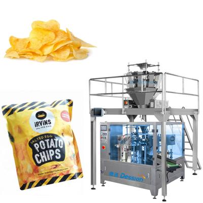 China Easy operation hot sale automatic french fries doypack packing packaging machine for small banana french fries potato chips stand up pouch packing machine for sale