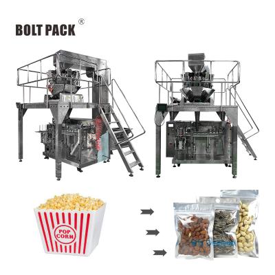 China Food Freeze Dried Electronic Popcorn Scale Weighing Filling And Premade Bag Sealing Packaging Machine for sale