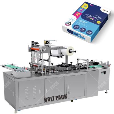 China Full automatic food cellophane wrap machine a4 automatic paper cellophane overwrapping wrapping machine for sale