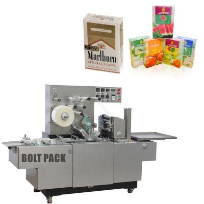 China Automatic Food Cellophane 3d Packing Machine Small Shisha Carton Cigarettes Pack Cellophane Wrap Machine for sale